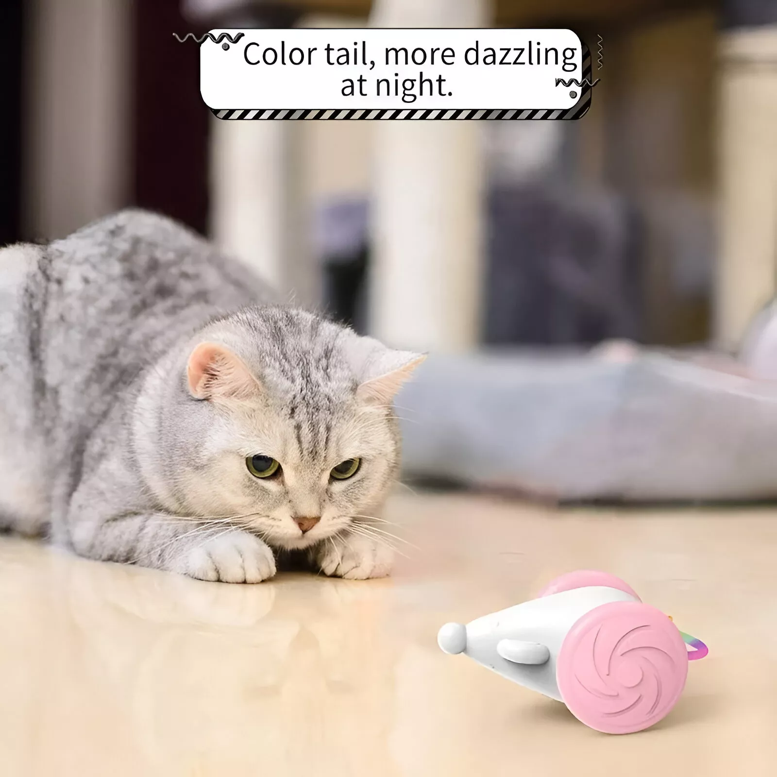 Automatic Interactive Cat Toy with LED Light Tail - Image 4