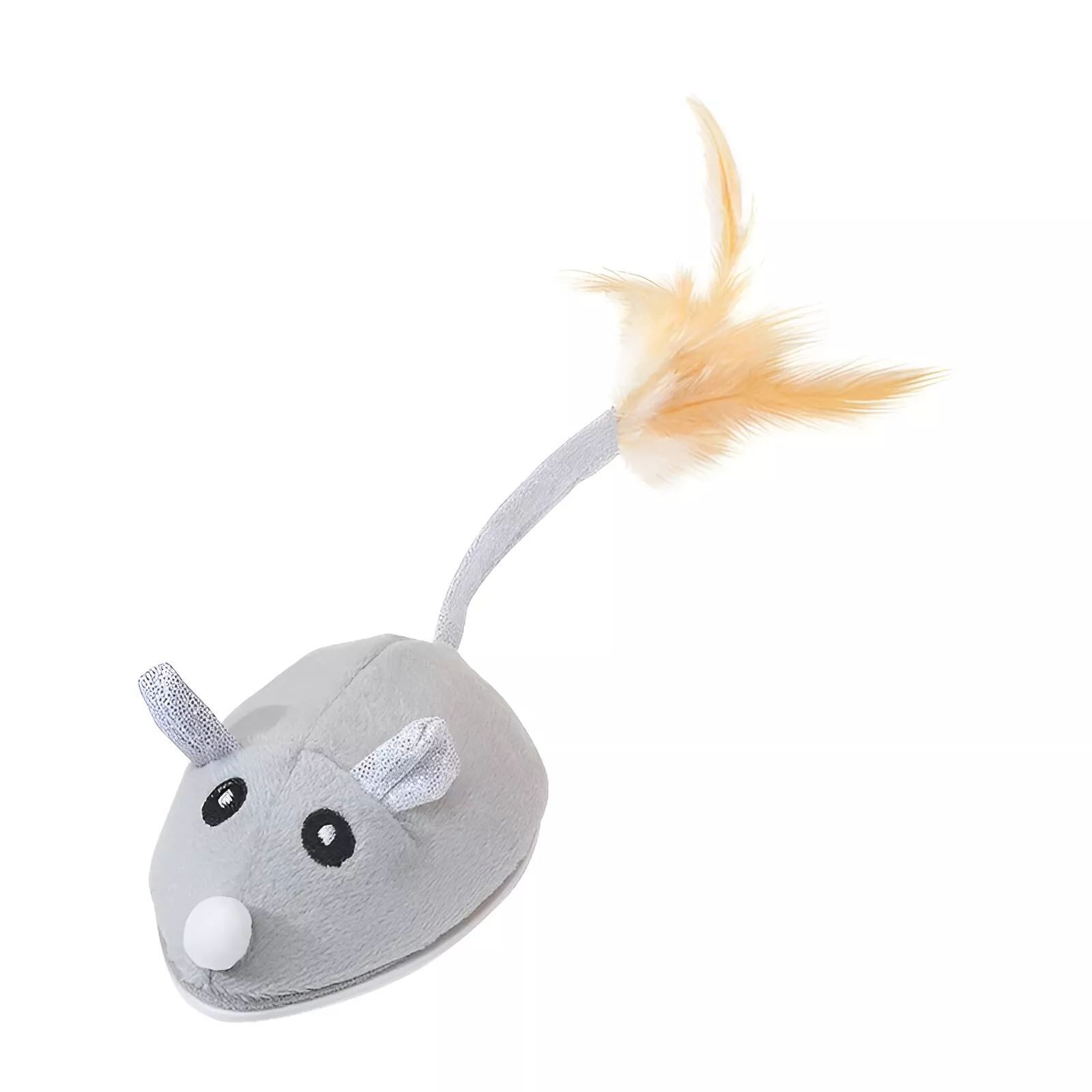 USB Rechargeable Moving Mouse Cat Toy with Feather - Image 6