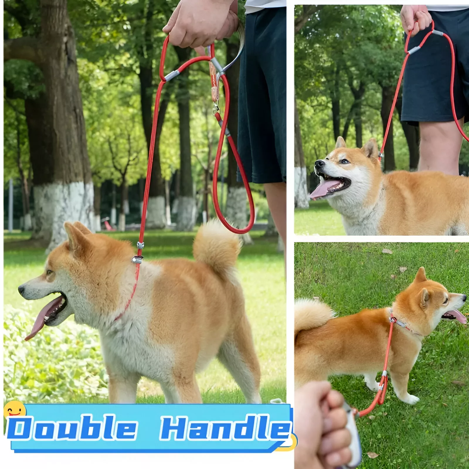 Adjustable Double Handle Dog Leash for Walking - Image 3
