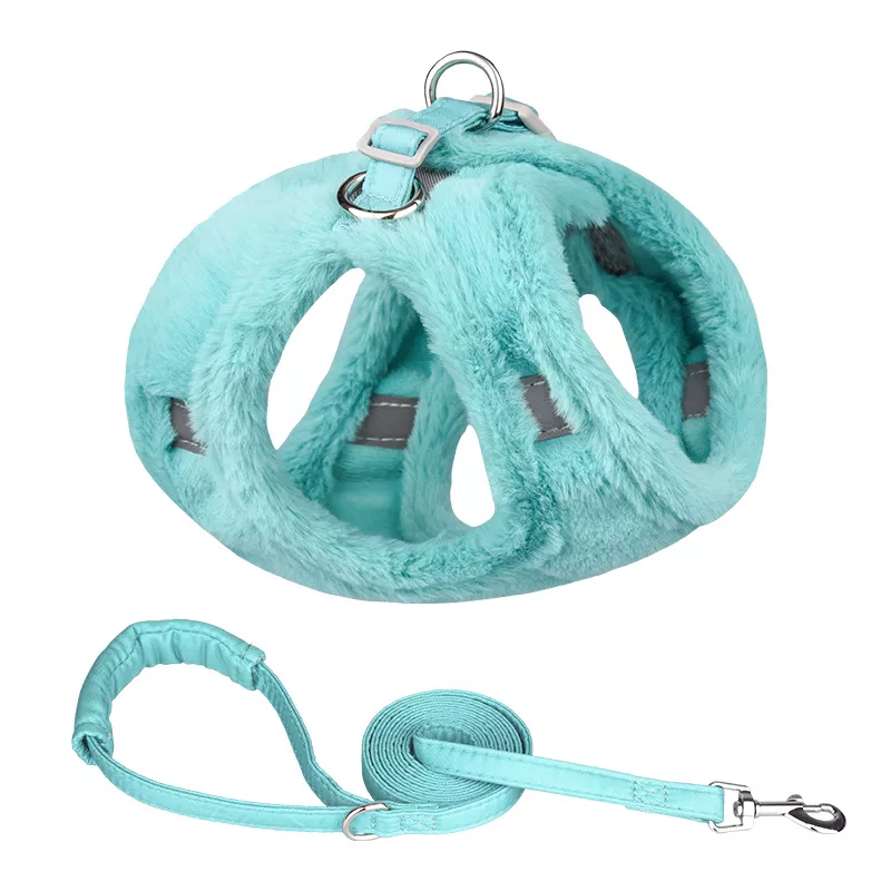 Thicken Fur Puppy Dog Harness and Leash Set for Small Dogs - Image 6