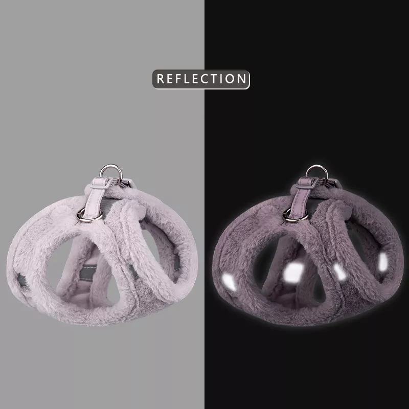 Thicken Fur Puppy Dog Harness and Leash Set for Small Dogs - Image 7