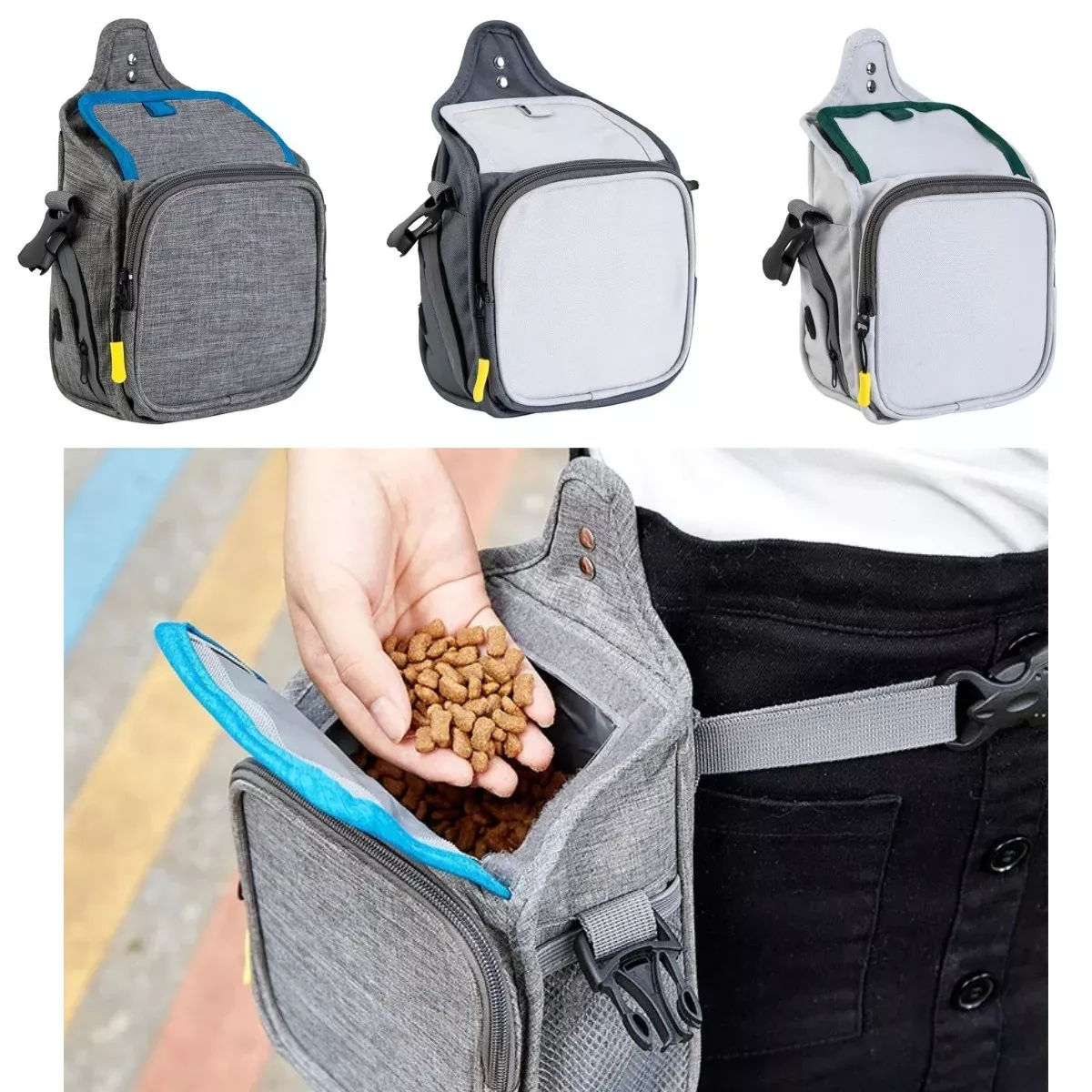 Hands-Free Dog Training Treat Pouch with Waist Strap