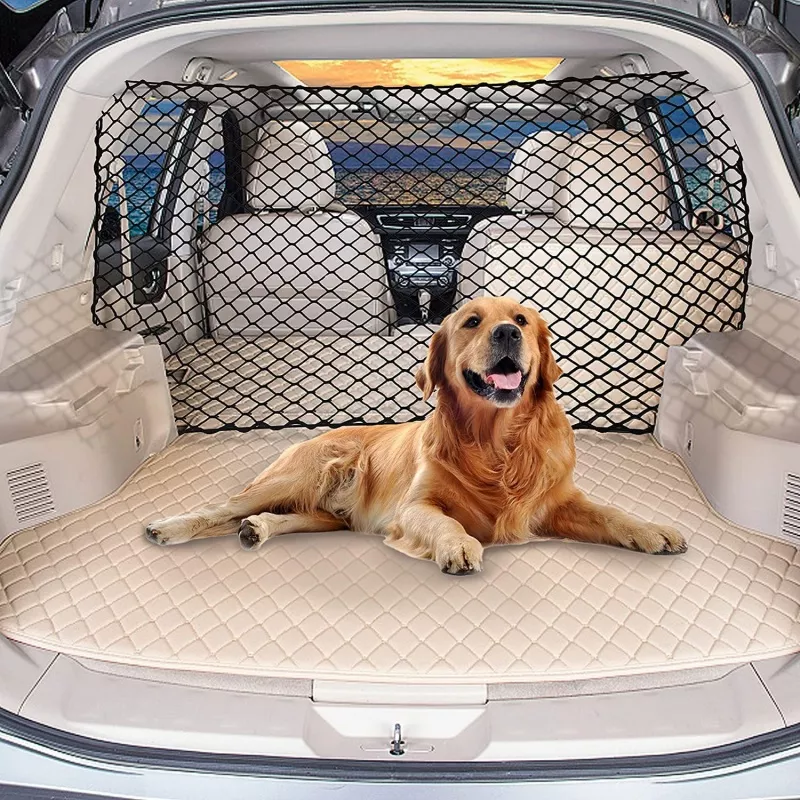 120cm Dog Car Safety Net with Hooks - Universal Pet Barrier and Protection - Image 2
