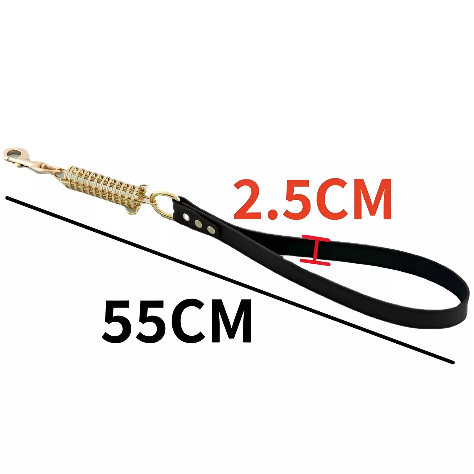 Durable Dog Leash with Stainless Steel Spring and PU Leather for Walking - Image 6