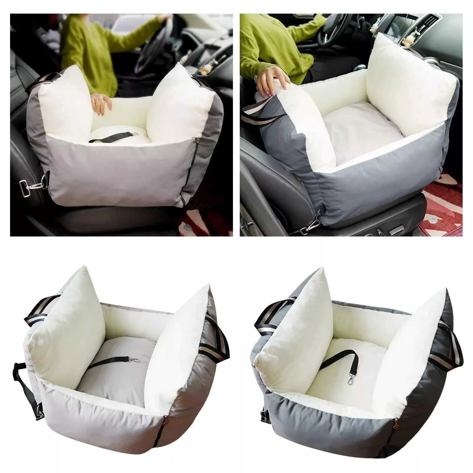 Deluxe Double-Sided Dog Car Seat Bed - Image 2