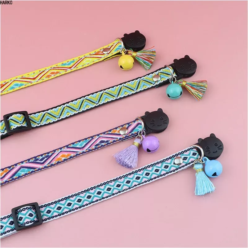 Adjustable Cat Collar with Tassels and Bells - Image 5
