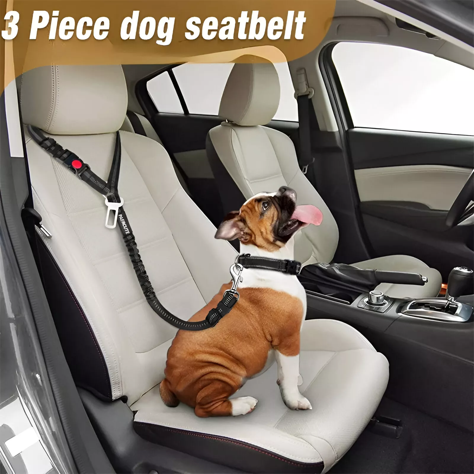 Adjustable 2-in-1 Dog & Cat Car Seat Belt - Image 2