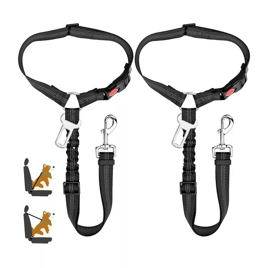 Adjustable 2-in-1 Dog & Cat Car Seat Belt - Image 5