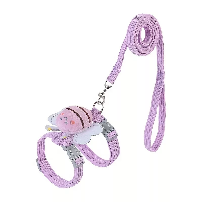 Stylish Cat Harness and Leash Set with Decorative Collar - Image 6