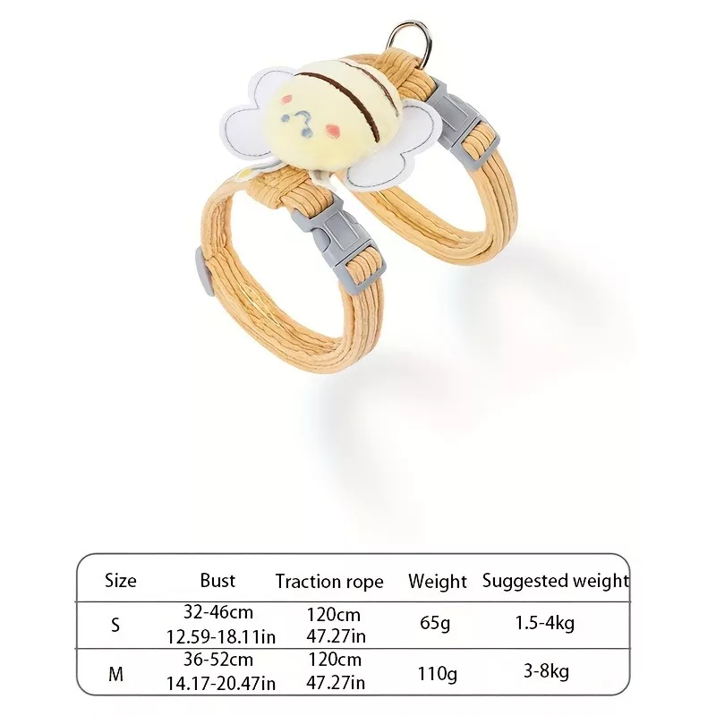 Stylish Cat Harness and Leash Set with Decorative Collar - Image 7