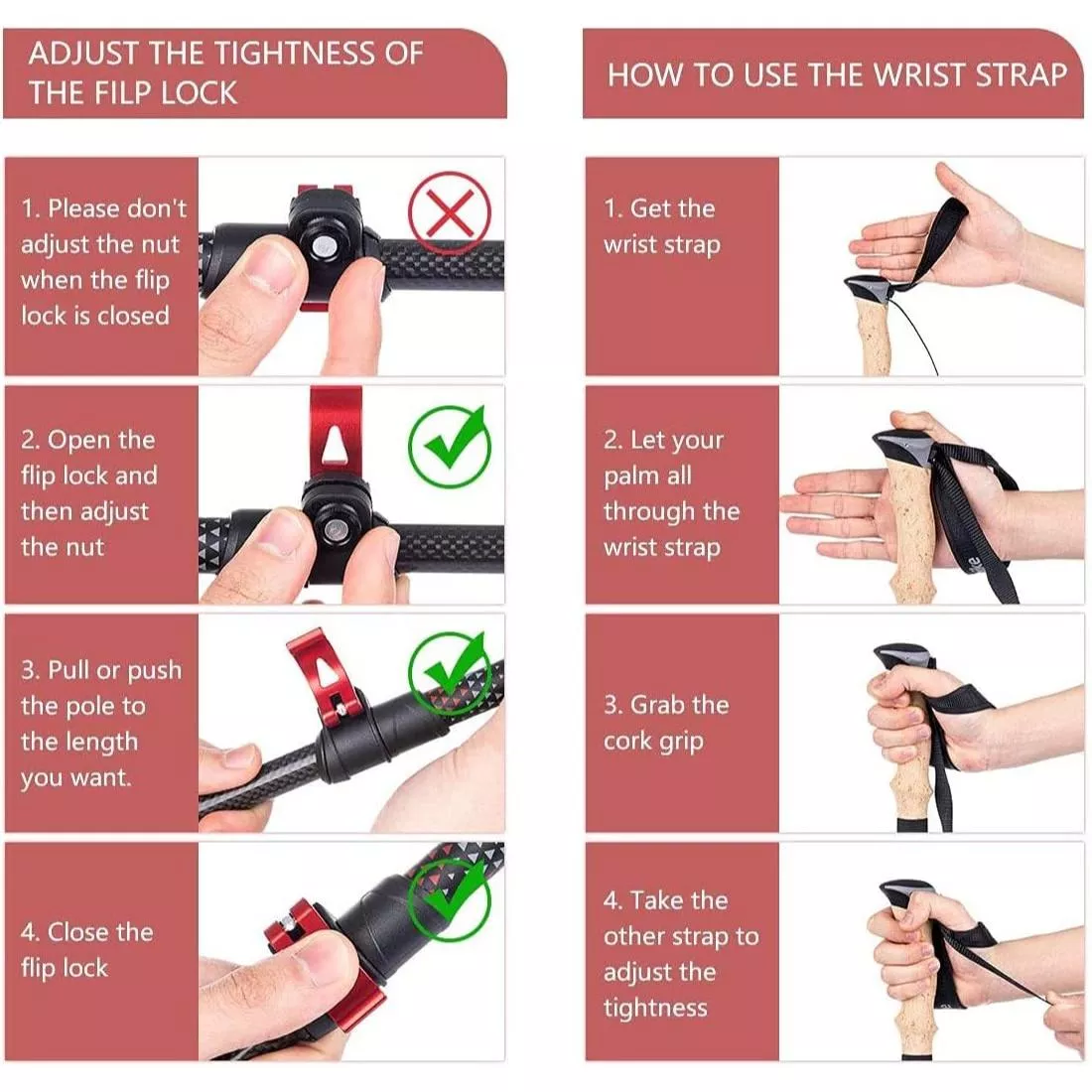 Lightweight Carbon Fiber Trekking Poles - Image 5