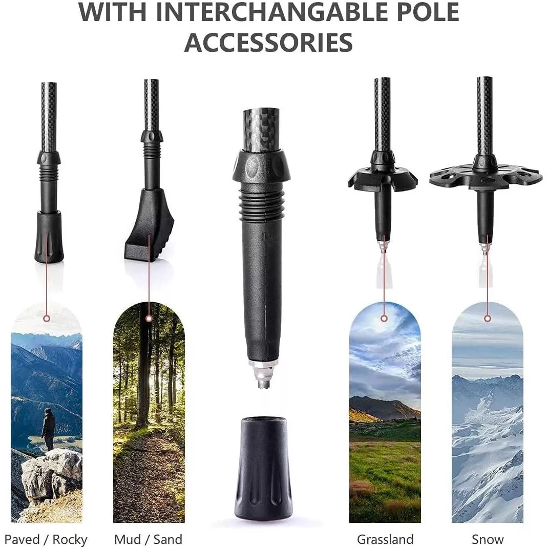 Lightweight Carbon Fiber Trekking Poles - Image 6