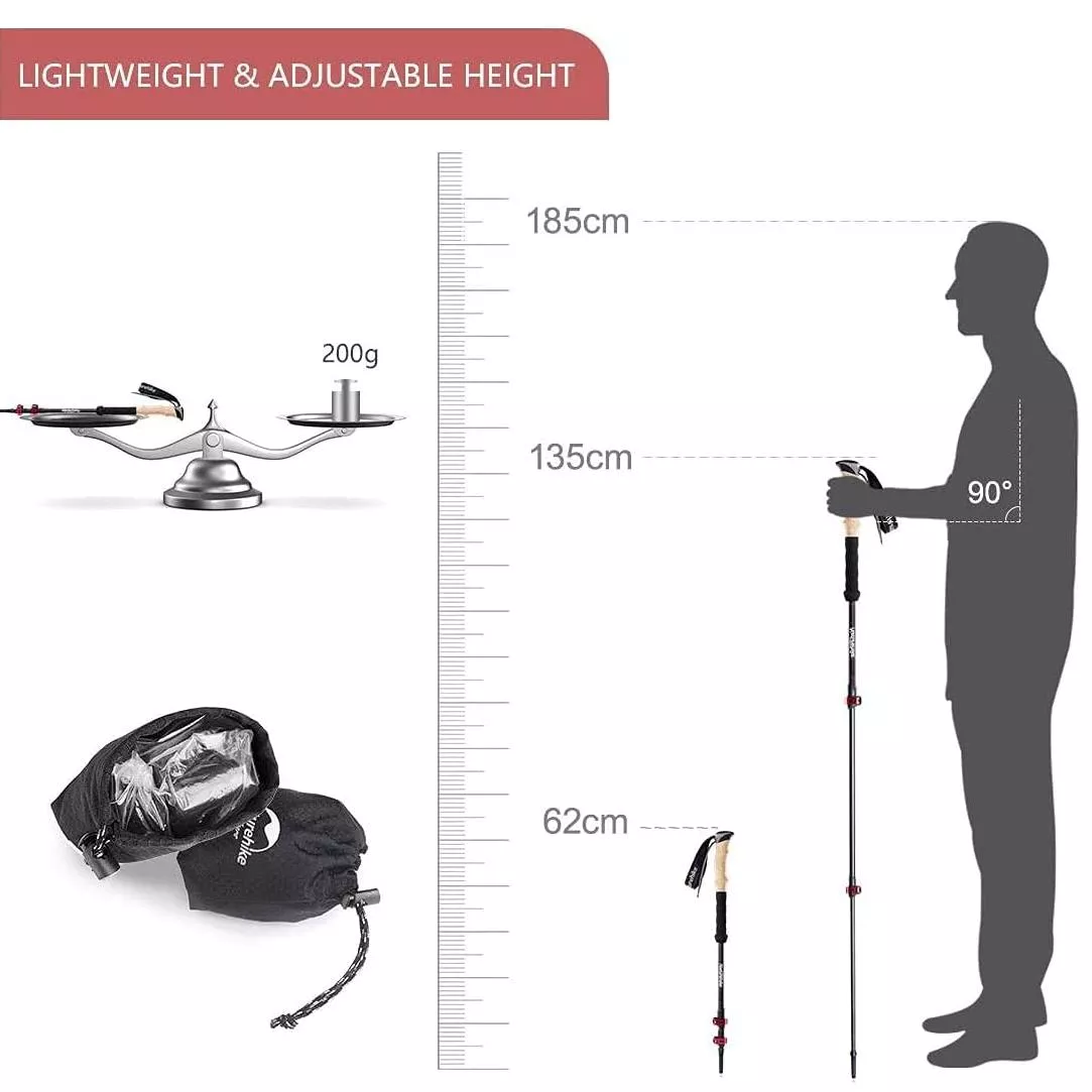 Lightweight Carbon Fiber Trekking Poles - Image 7