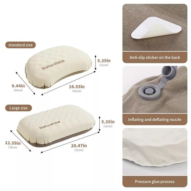 Feather-Light 2-in-1 Waterproof Foam Inflatable Camping Travel Pillow - Image 7