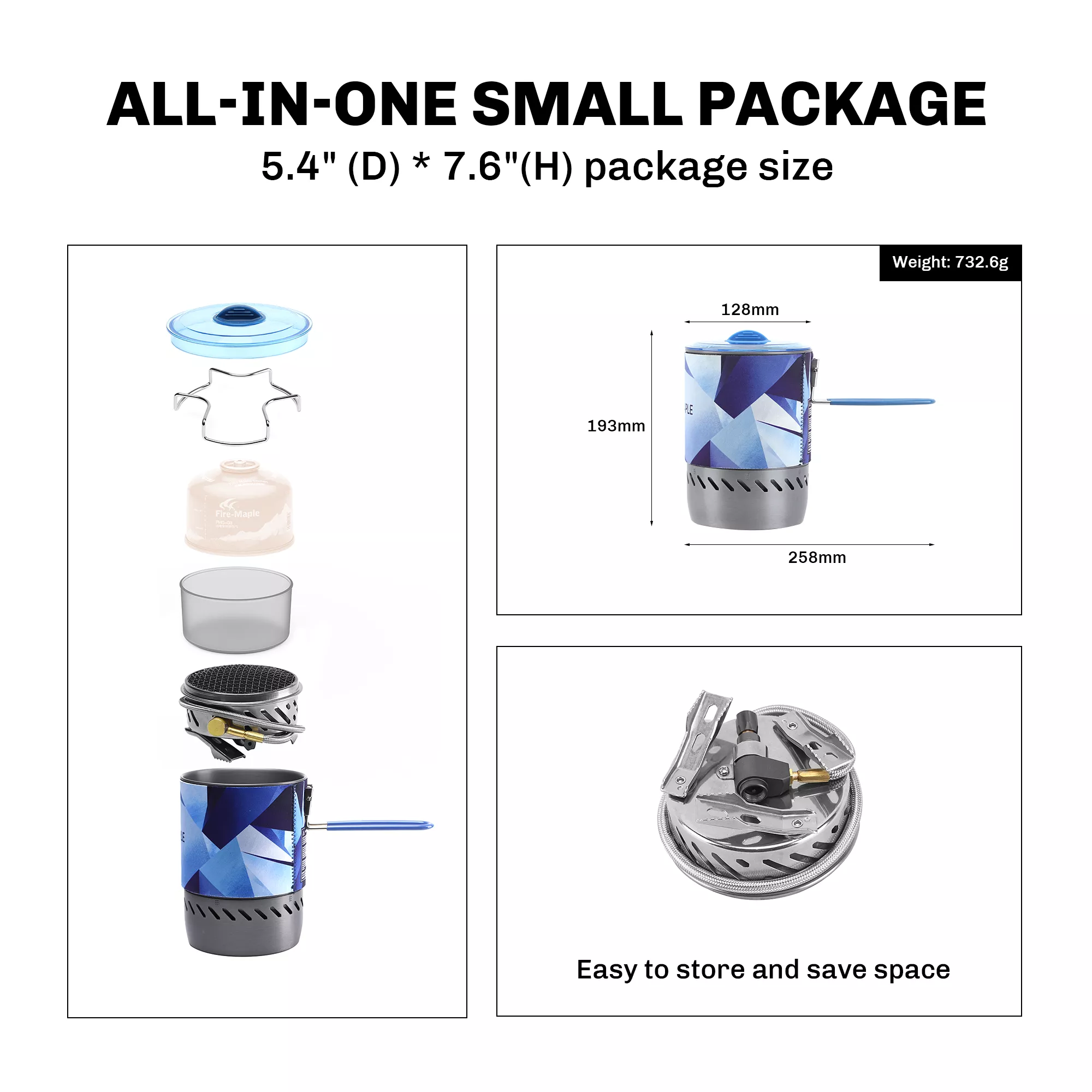 Compact Windproof Camping Stove System with Heat Exchanger & Pressure Regulator - Image 6