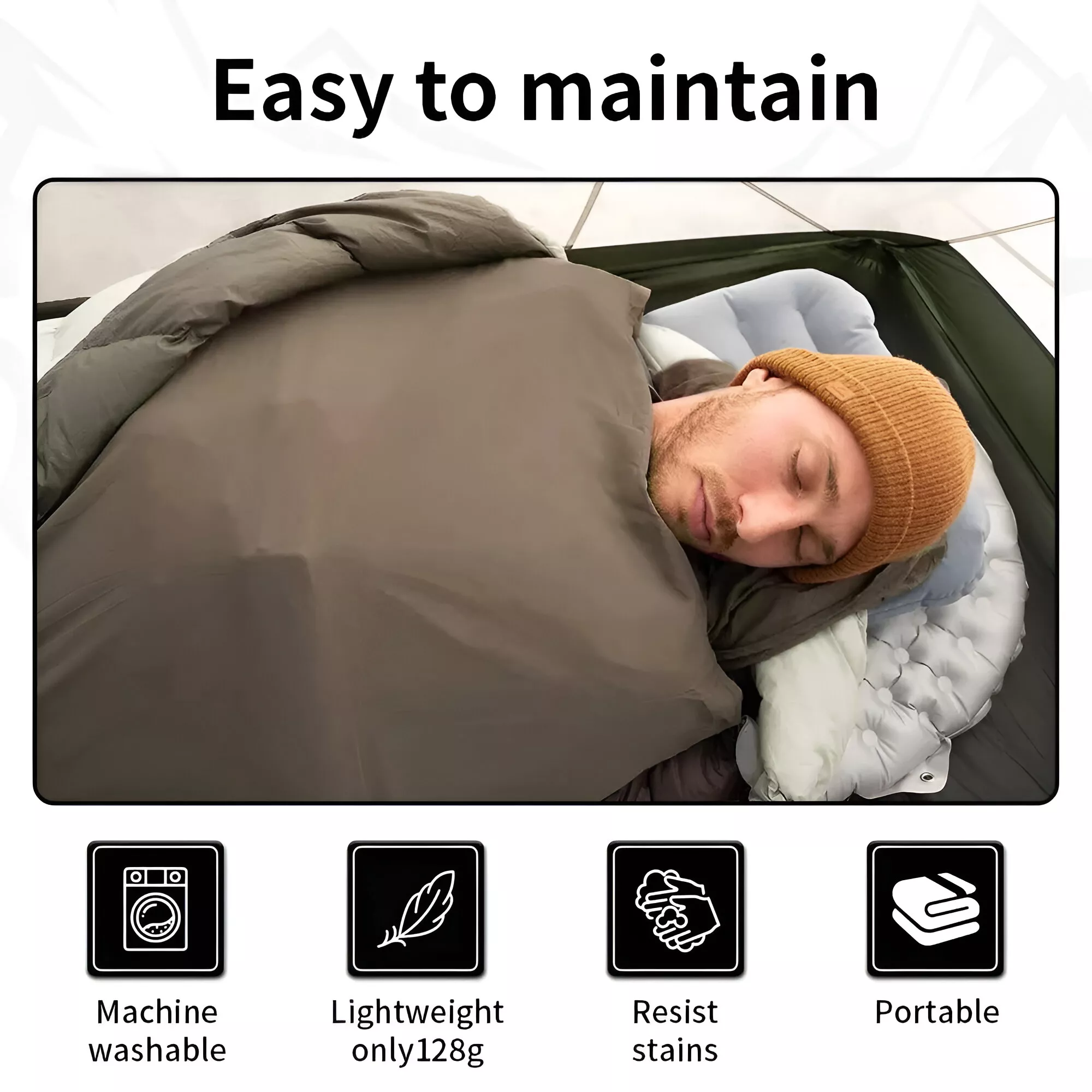 Ultralight Sleeping Bag Liner for Camping, Hiking, Travel - Image 4