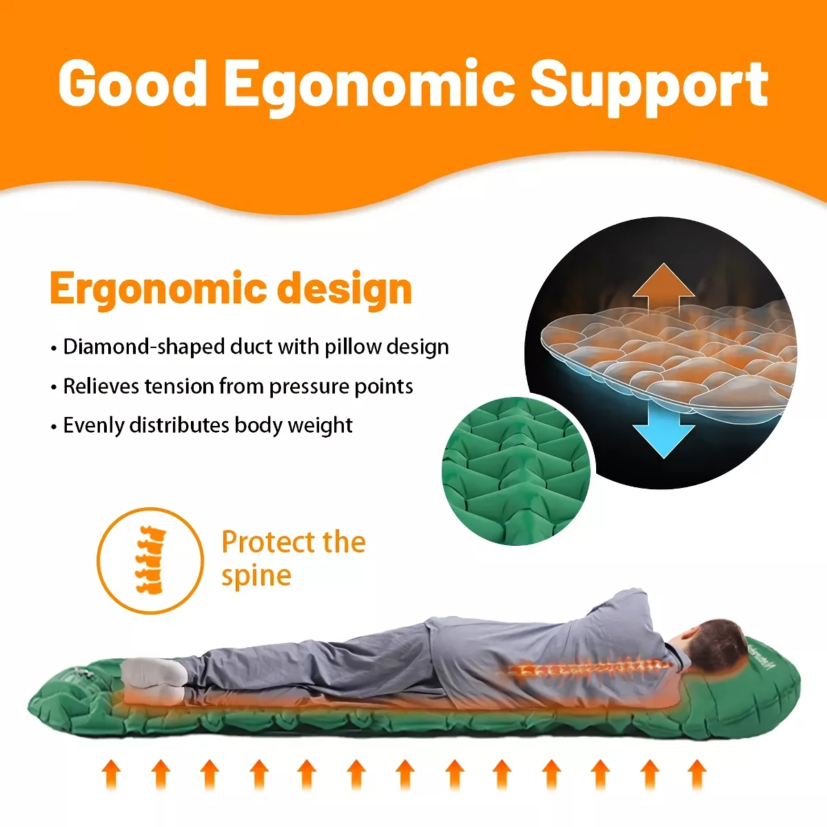 Ultralight Inflatable Camping Mattress - Compact Outdoor Air Mattress & Sleeping Pad - Image 2