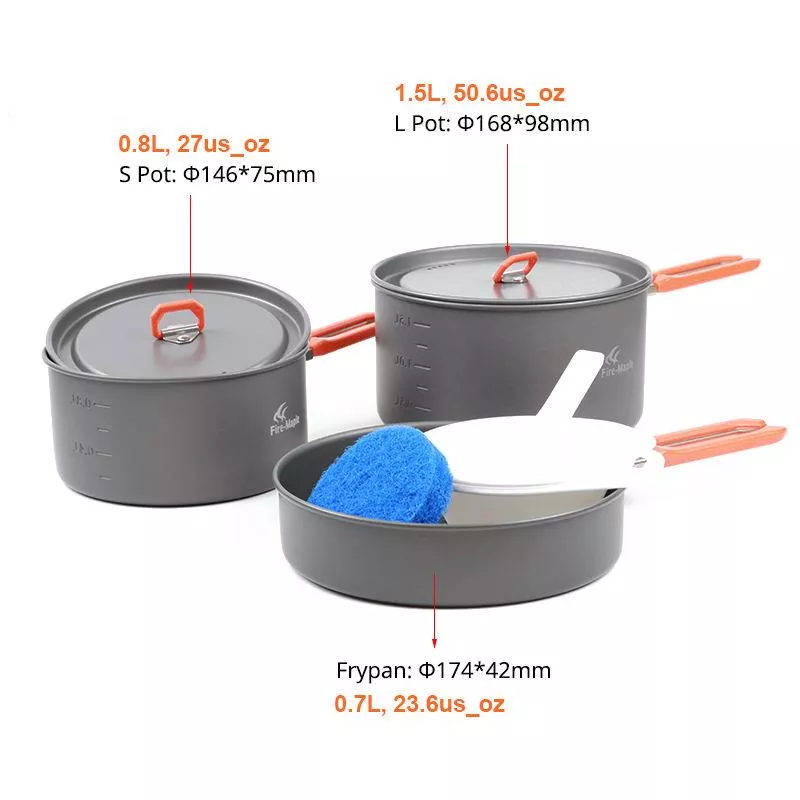 Compact Outdoor Camping Cookware Set - Image 4