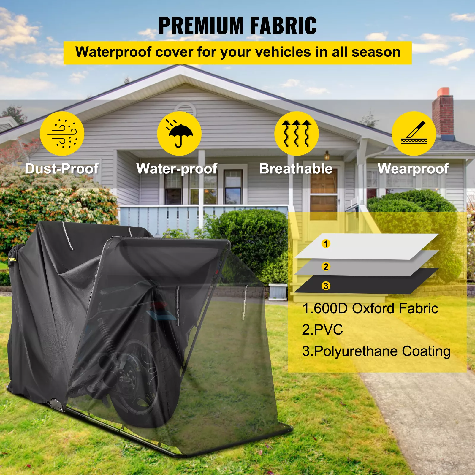 Universal Waterproof Motorcycle Cover - Image 3