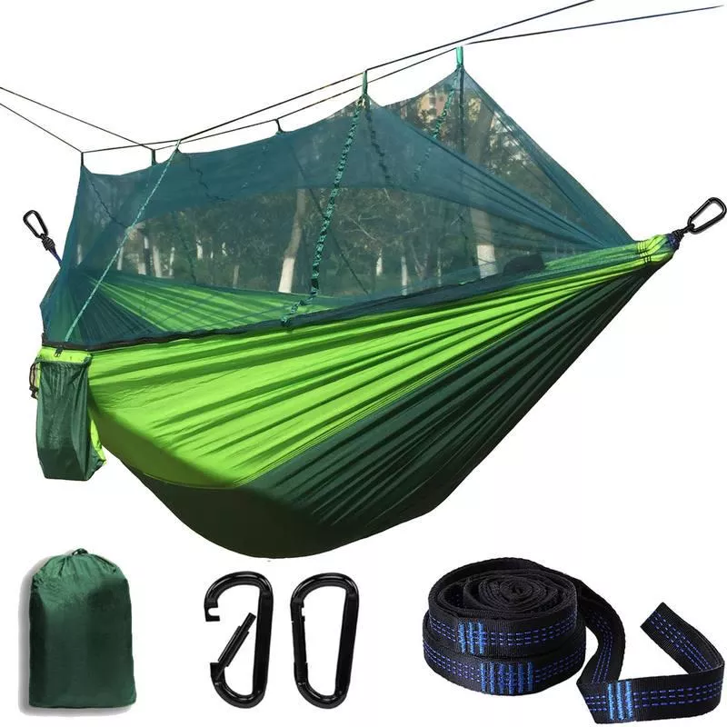 Camping Hammock with Mosquito Net – Portable Outdoor Sleeping Hammock