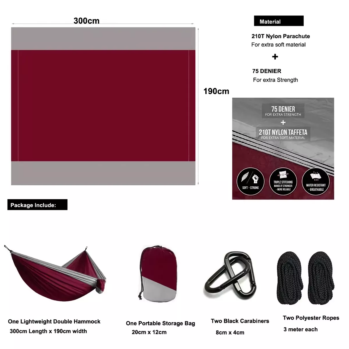 Ultra-Large Lightweight Parachute Hammock for Camping, Garden & Outdoor Travel - Image 4