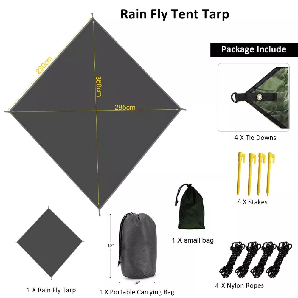 Ultralight Outdoor Rain Fly Tarp – Waterproof, UV-Proof, Portable Multi-Functional Mat - Image 3