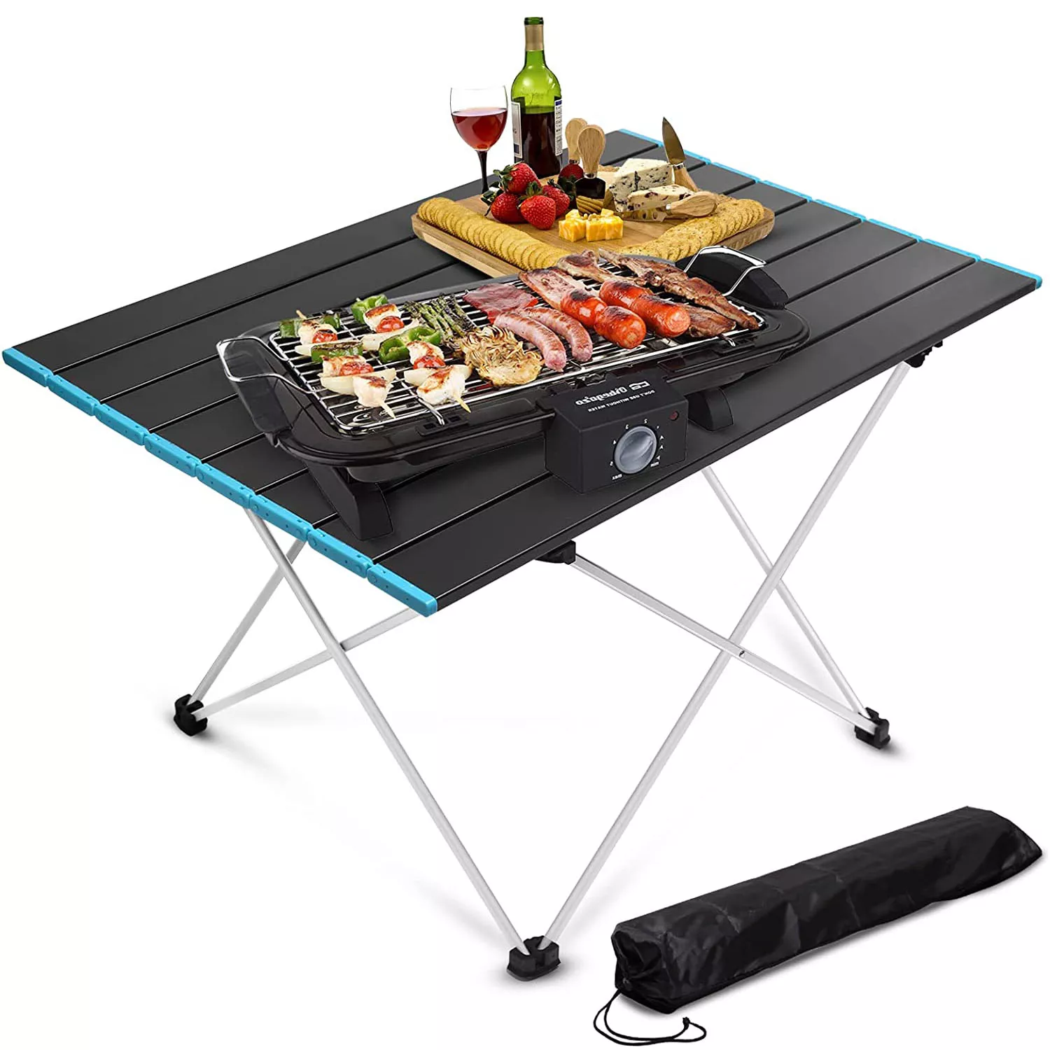 Folding Picnic Table – Portable Outdoor Aluminum Camp Table for Travel & BBQ - Image 7