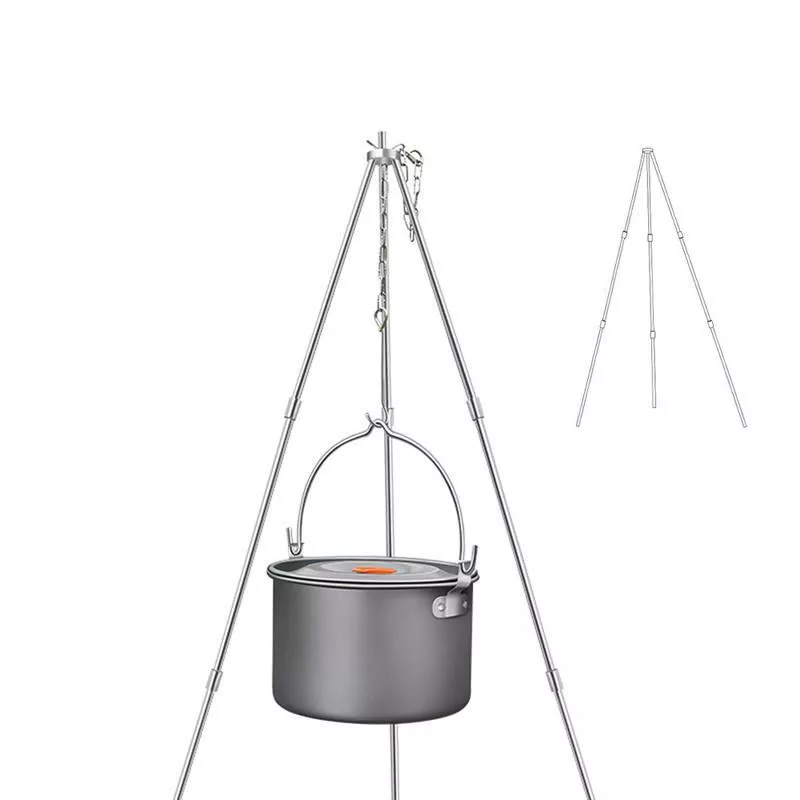Portable Aluminum Camping Tripod for Dutch Oven and Campfire Cooking - Image 5