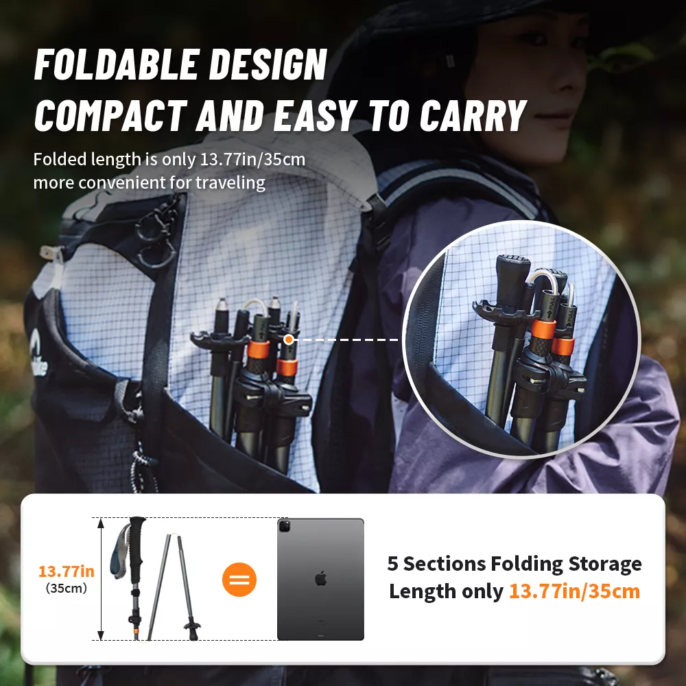 Lightweight Carbon Fiber Trekking Poles - Image 5