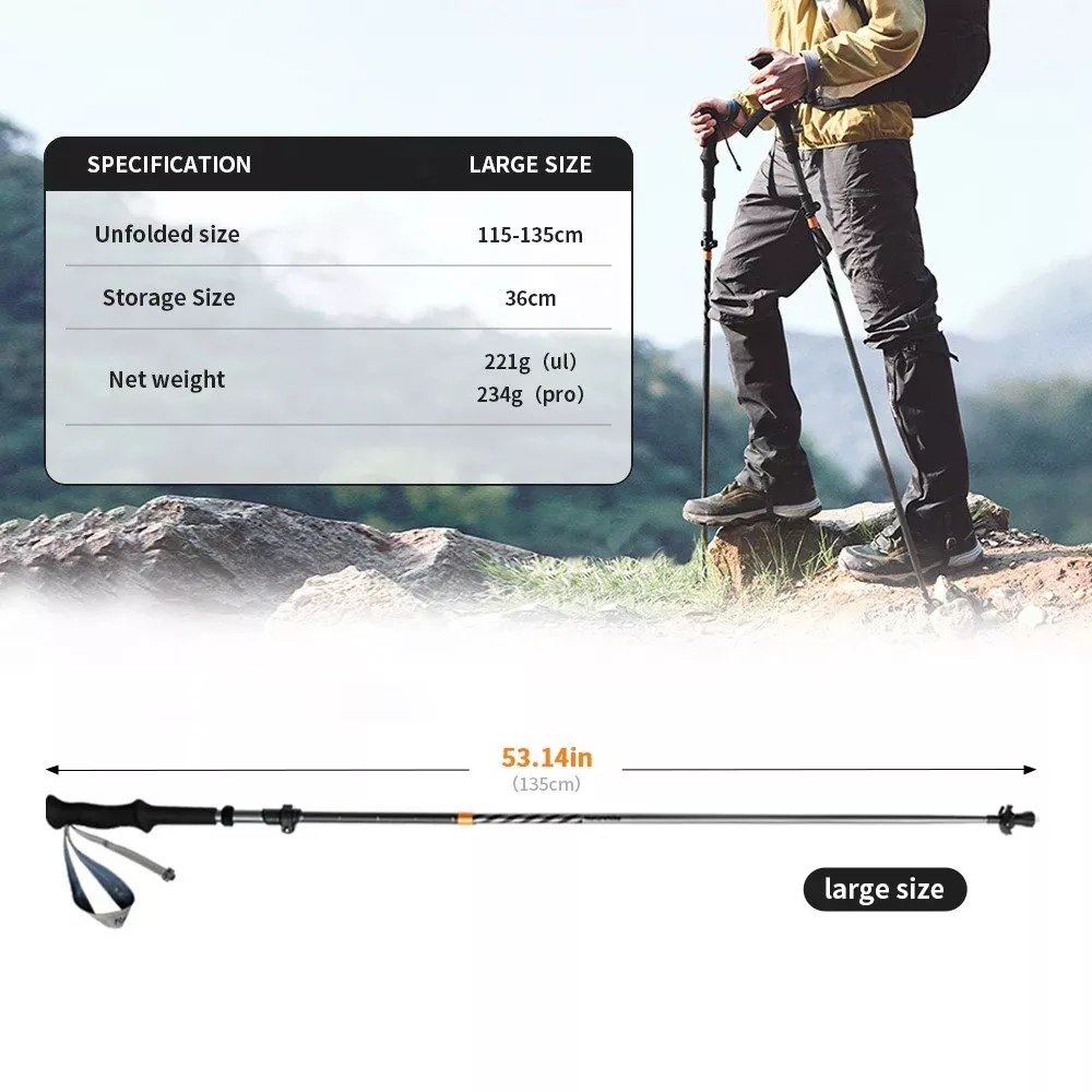 Lightweight Carbon Fiber Trekking Poles - Image 6