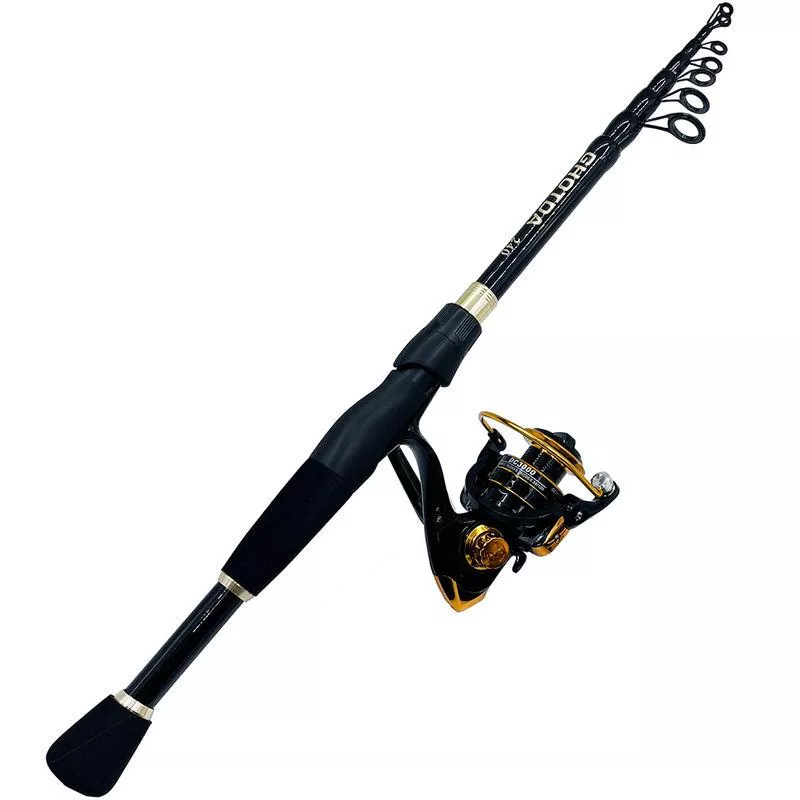 Lightweight Carbon Fiber Telescopic Fishing Rod and Reel Combo 1.6-2.4m - Image 4