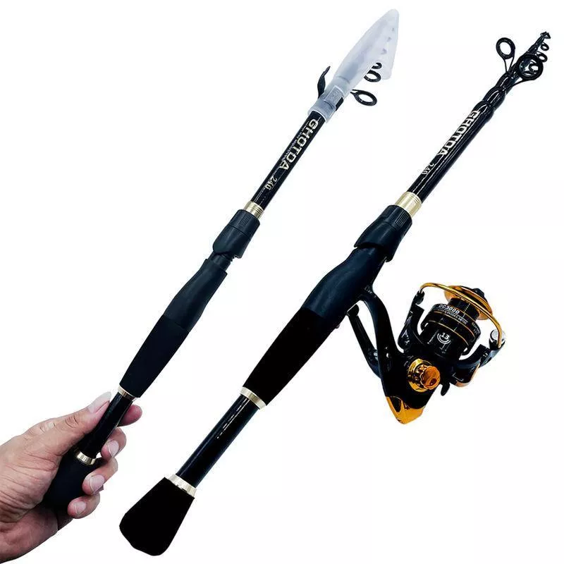 Lightweight Carbon Fiber Telescopic Fishing Rod and Reel Combo 1.6-2.4m - Image 6