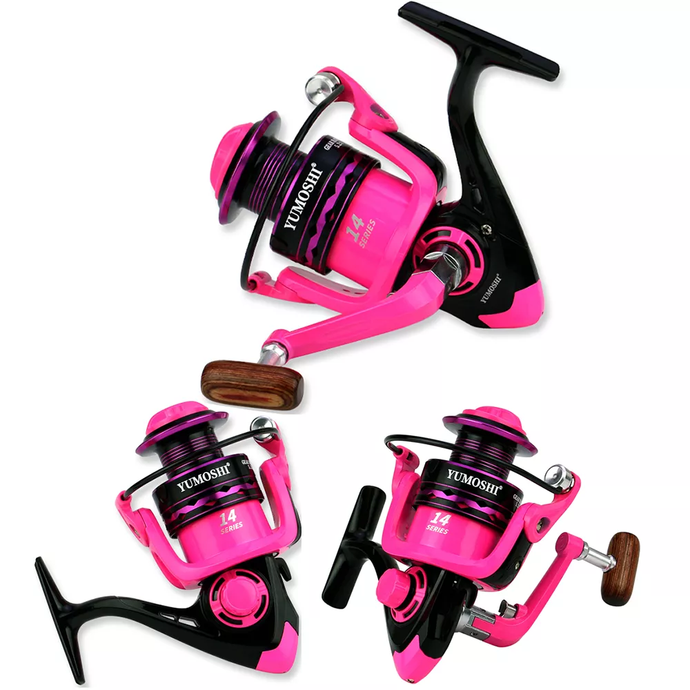 High-Speed Pink Spinning Fishing Reel 2000-7000, 5.2:1 Ratio with Line - Image 5