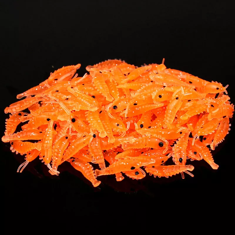 50pcs Soft Silicone Glow Shrimp Fishing Lures – 1.1 Inch, Lightweight, Luminous Bait - Image 4