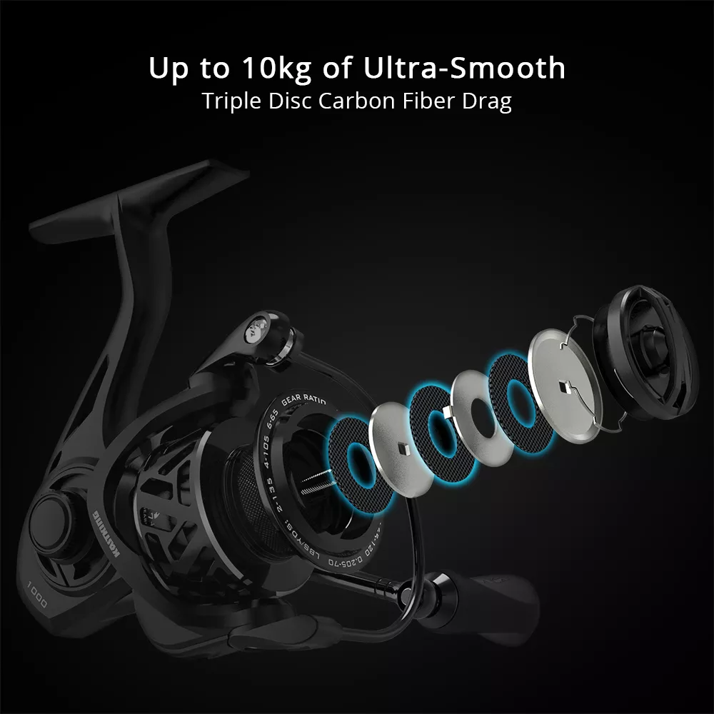 Lightweight Spinning Fishing Reel with 10kg Drag, 7+1 Ball Bearings - Image 7