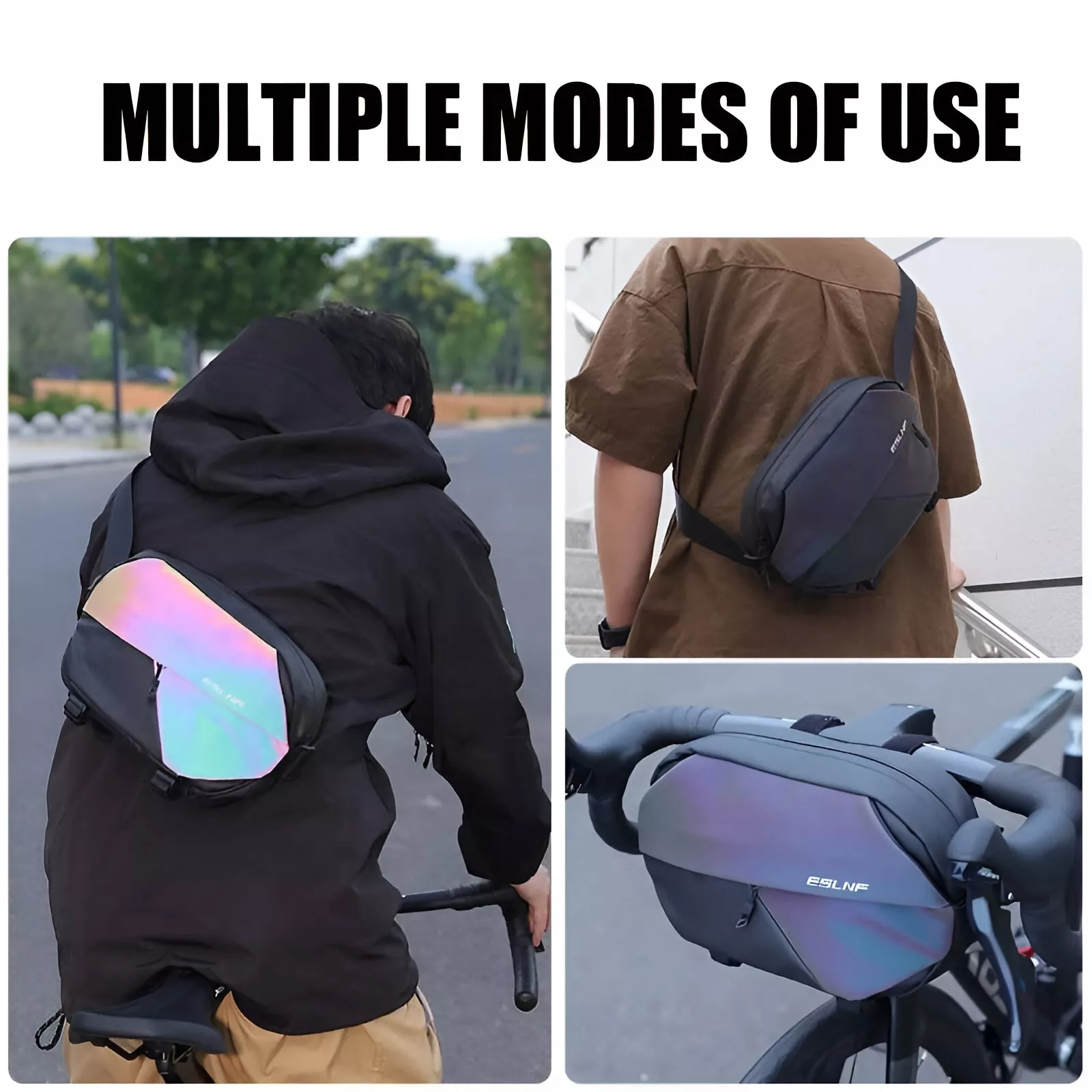 Waterproof Cycling Shoulder Bag - Reflective Front Bag for Mountain Bike & Outdoor Sports - Image 4