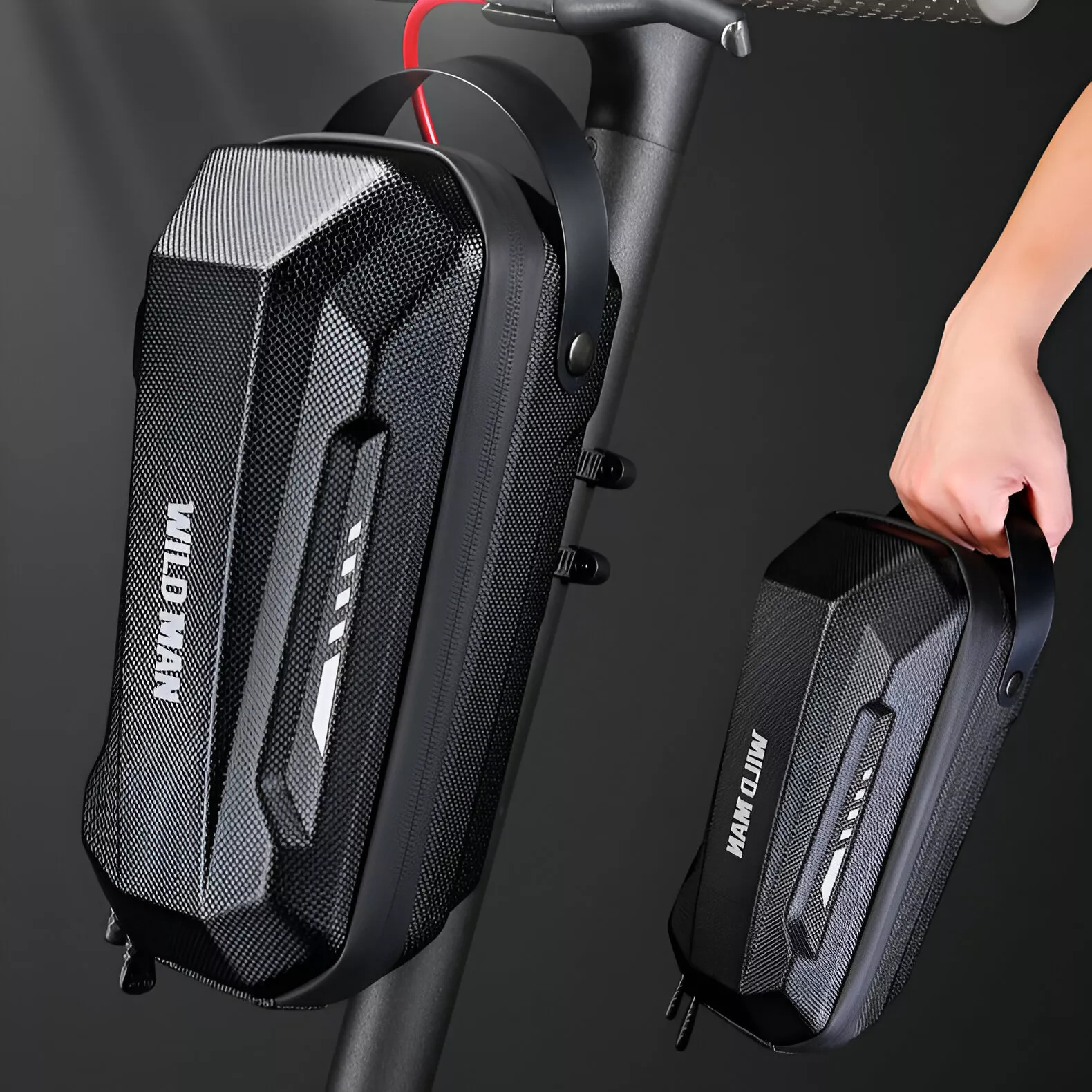 Bicycle MTB Electric Scooter EVA Hardshell Handlebar Bag - Image 2