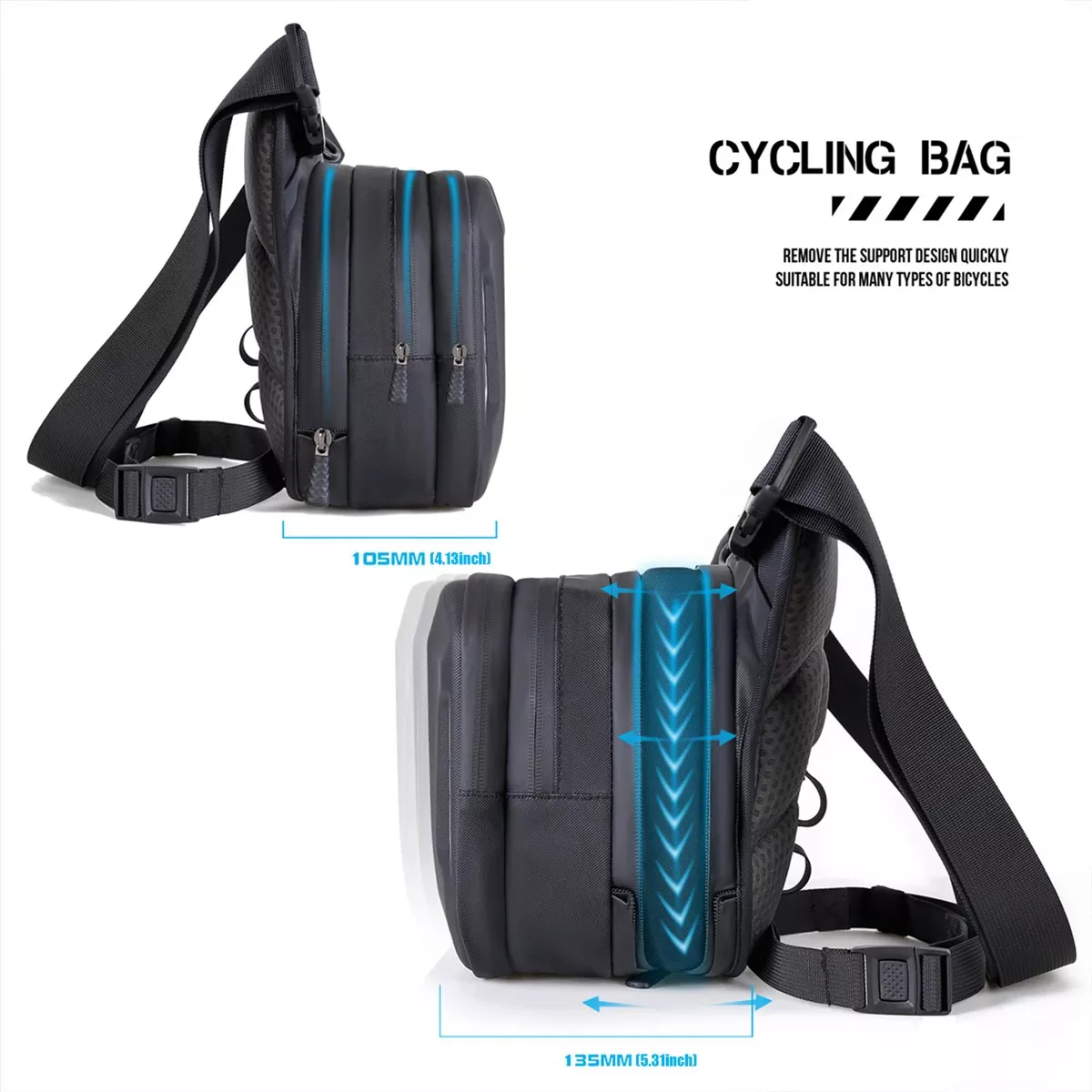 Motorcycle Leg Bag for Men - Hard Shell Waist Bag for Bikers and Travel - Image 6