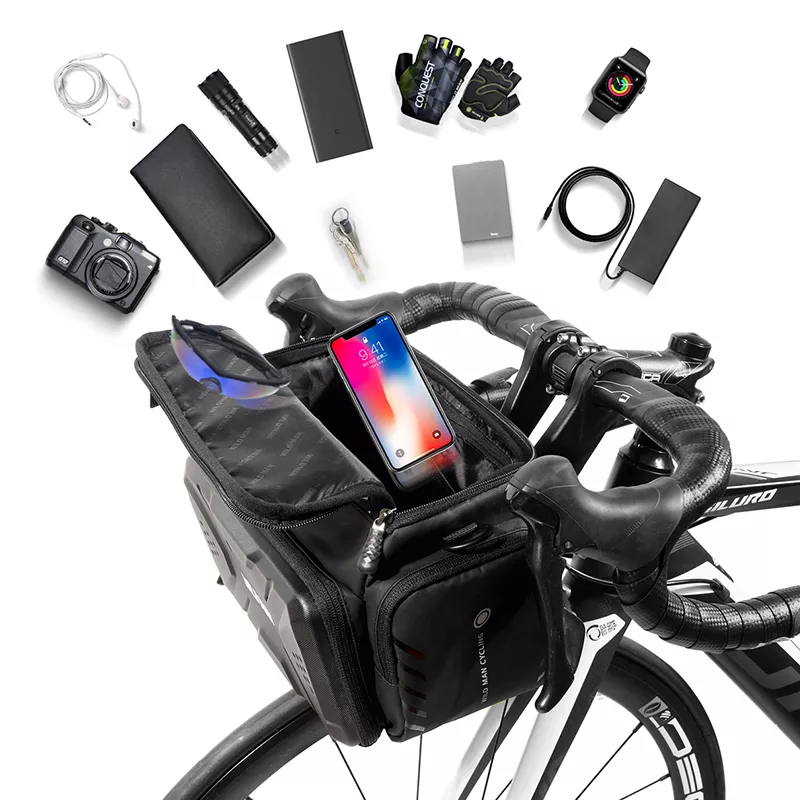 Waterproof EVA Hard Shell Bicycle Bag with Touch Screen and Large Capacity - Image 3