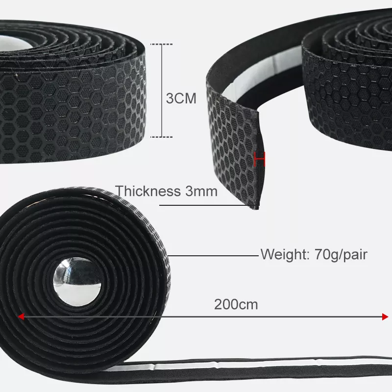 Non-Slip Honeycomb Pattern Bicycle Handlebar Tape - Image 7