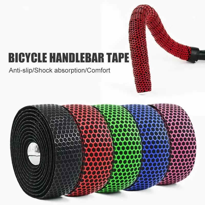 Non-Slip Honeycomb Pattern Bicycle Handlebar Tape - Image 2