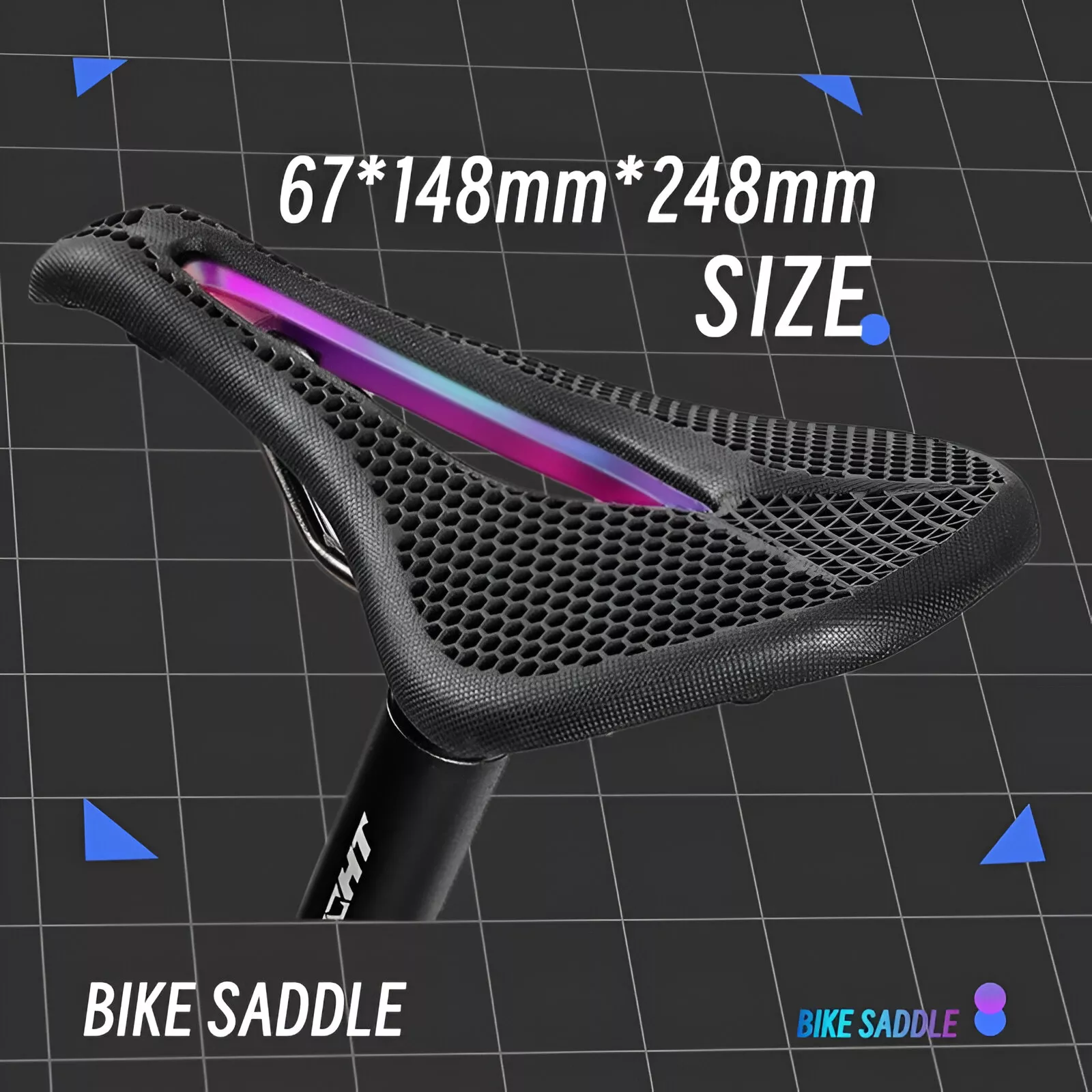 Honeycomb Breathable Shock Absorbing MTB Saddle - Comfortable Non-Slip Seat - Image 4