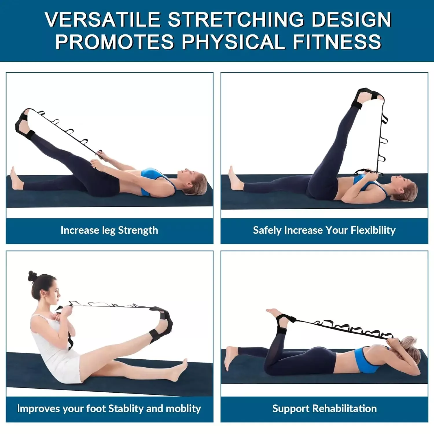 Leg and Foot Stretching Bands for Yoga, Pilates, and Rehabilitation - Image 4