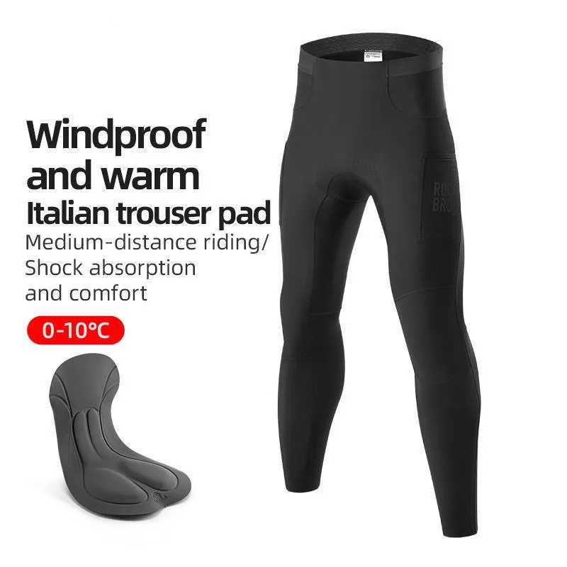 Winter Cycling Trousers with Thermal Fleece and Reflective Details - Image 2