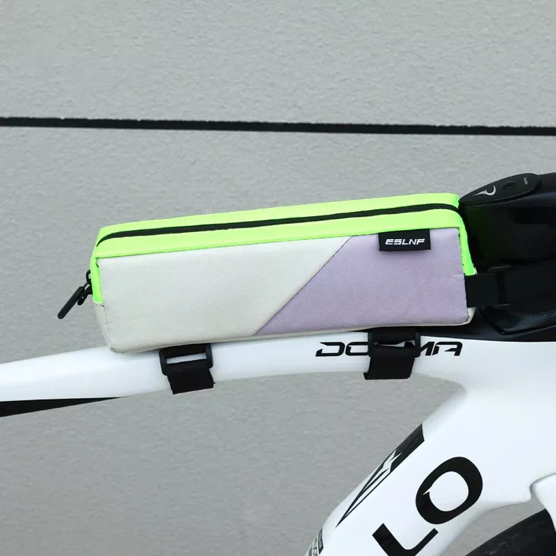 Mountain Bike Frame Bag - Waterproof Color-Blocked Top Tube Bag for MTB & Road Bikes - Image 2