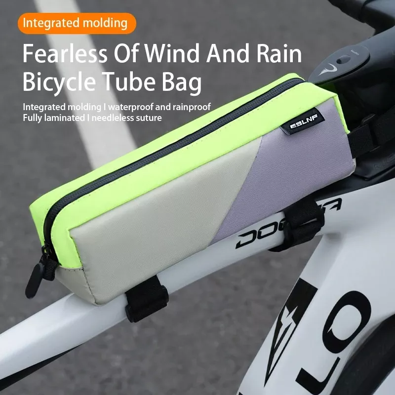 Mountain Bike Frame Bag - Waterproof Color-Blocked Top Tube Bag for MTB & Road Bikes - Image 3