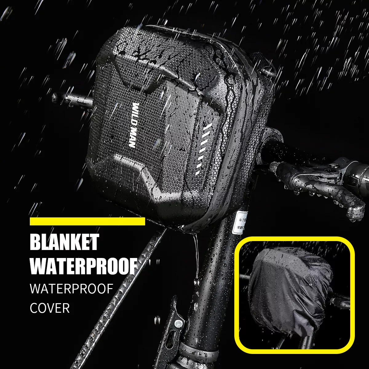 Folding Bicycle Handlebar Bag - Durable EVA Hard Shell with Quick Release - Image 5