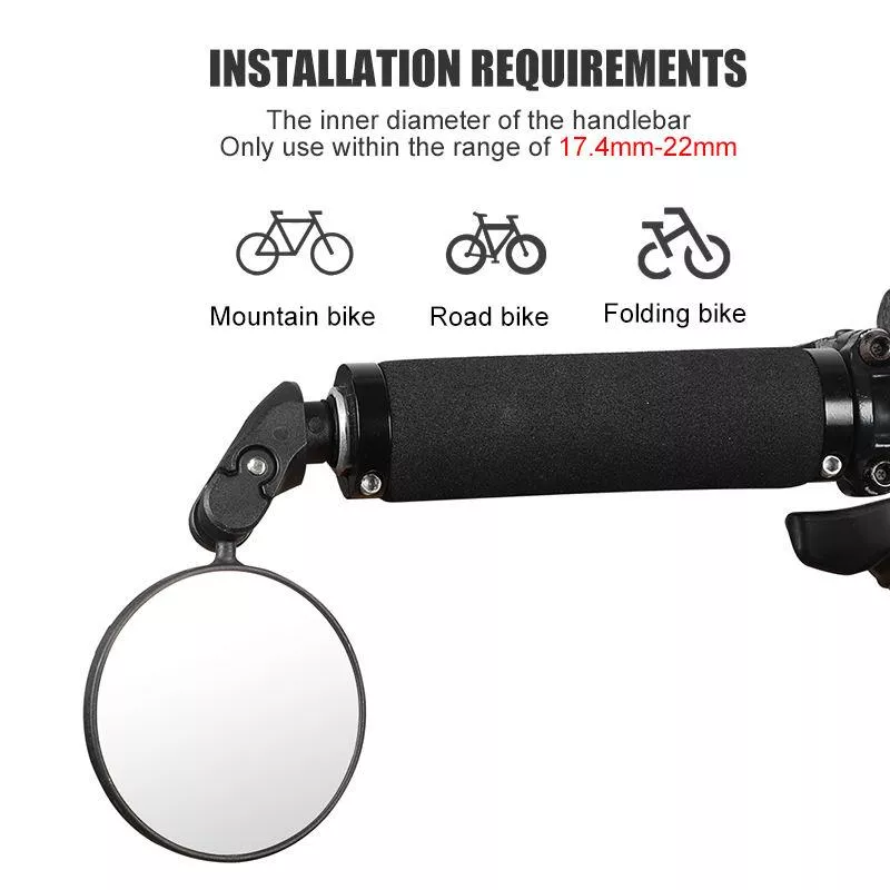 360° Rotating Foldable Bicycle Rearview Mirror for Road and MTB Bikes - Image 5