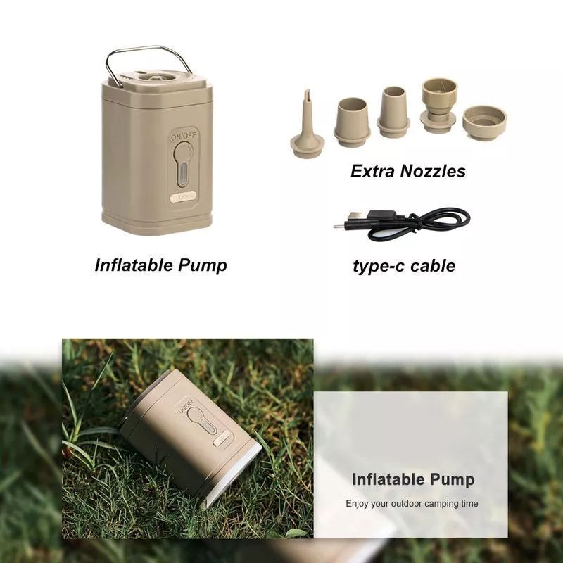 Portable Electric Air Pump with Camping Light - Image 5