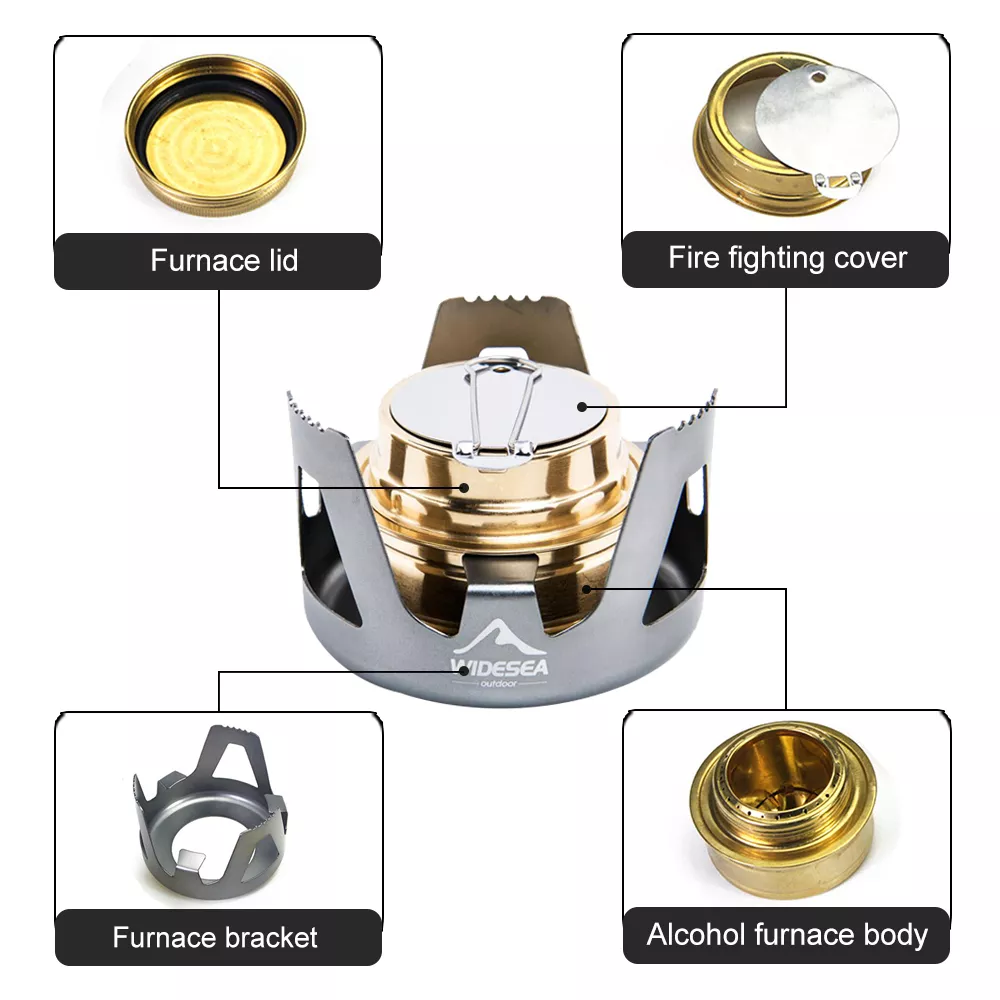 Compact Ultra-Light Alcohol Stove for Outdoor Camping and Picnics - Image 5